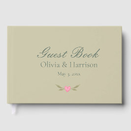 Elegant Sage Green Floral Wedding Guest Book ゲストブック