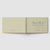 Elegant Sage Green Floral Wedding Guest Book ゲストブック (全面)
