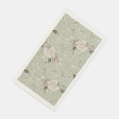 Elegant Sage Green Floral Wedding Guest Towel (コーナー)
