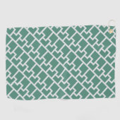 Elegant Sage Green Geometric Pattern ゴルフタオル (横)
