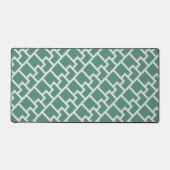 Elegant Sage Green Geometric Pattern デスクマット (正面)