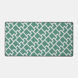 Elegant Sage Green Geometric Pattern デスクマット