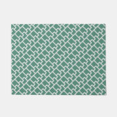 Elegant Sage Green Geometric Pattern ドアマット (正面)