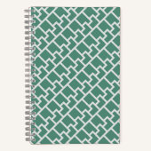 Elegant Sage Green Geometric Pattern ノートブック (正面)