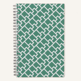 Elegant Sage Green Geometric Pattern ノートブック