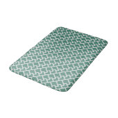Elegant Sage Green Geometric Pattern バスマット (アングル)