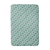 Elegant Sage Green Geometric Pattern バスマット (正面縦)