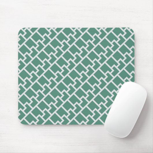 Elegant Sage Green Geometric Pattern マウスパッド (マウス)