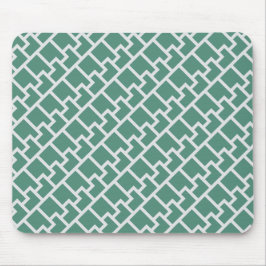 Elegant Sage Green Geometric Pattern マウスパッド