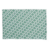 Elegant Sage Green Geometric Pattern 枕カバー (正面)