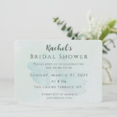 Elegant Sage Green Gold Bridal Shower Invitation 招待状 (スタンド正面)