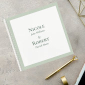 Elegant Sage Green Minimalist Wedding Guest Book ノートブック