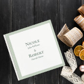 Elegant Sage Green Minimalist Wedding Guest Book ノートブック