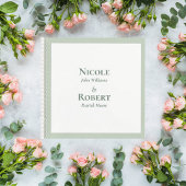 Elegant Sage Green Minimalist Wedding Guest Book ノートブック
