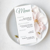 Elegant Sage Green Minimalist Wedding Menu Card メニュー
