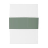 Elegant Sage Green Monogram Invitation 招待状ベリーバンド (裏面例)