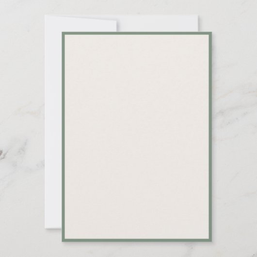 Elegant Sage Green Old Money Wedding 招待状 (裏面)