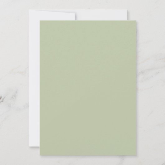 Elegant Sage Green Peony Wedding Invitation 招待状 (裏面)