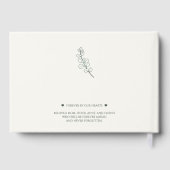 Elegant Sage Green Photo In Loving Memory Funeral ゲストブック (裏面)