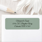 Elegant Sage Green Return Address ラベル (インサイチュ)