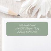Elegant Sage Green Return Address ラベル (インサイチュ)
