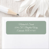 Elegant Sage Green Return Address ラベル (インサイチュ)