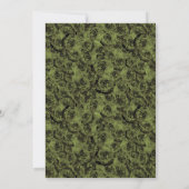 Elegant Sage Green Roses 18th Birthday Debut 招待状 (裏面)