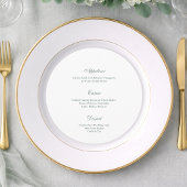 Elegant Sage Green Round Wedding Menu メニュー