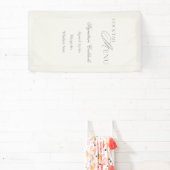 Elegant Sage Green Signature Cocktail Menu Sign 横断幕 (インサイチュ)