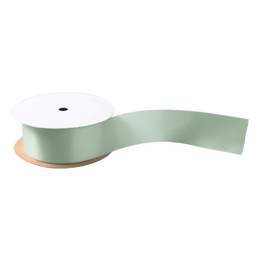 Elegant Sage Green Solid Color Satin Ribbon サテンリボン (リール)