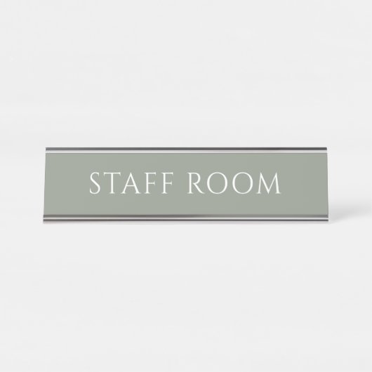 Elegant Sage Green Staff Room Name Plate デスクネームプレート (正面)