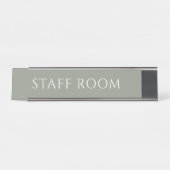 Elegant Sage Green Staff Room Name Plate デスクネームプレート (正面)