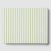 Elegant Sage Green Striped Wedding ゲストブック (裏面)