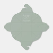 Elegant Sage Green Trendy Script Custom Thank You フェイバーボックス (折り畳みなし)