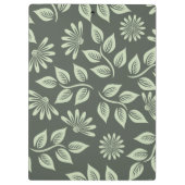 Elegant Sage Green Vintage Floral Personalised クリップボード (裏面)