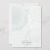 Elegant Sage Green Watercolor Foliage Wedding  招待状 (裏面)