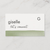 Elegant Sage Green Watercolor Modern Professional 名刺 (正面)