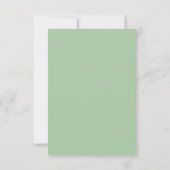 Elegant Sage Green Watercolor Peonies Boho Wedding セーブザデート (裏面)