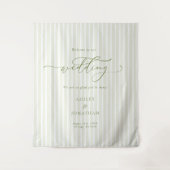 Elegant Sage Green Wedding Backdrop Tapestry タペストリー (正面)