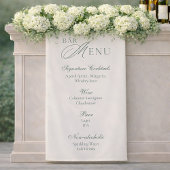 Elegant Sage Green Wedding Bar Menu Banner 横断幕