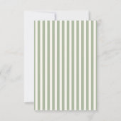 Elegant Sage Green Wedding Details Card  (裏面)