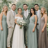 Elegant Sage Green Wedding Dress Code Card 招待状