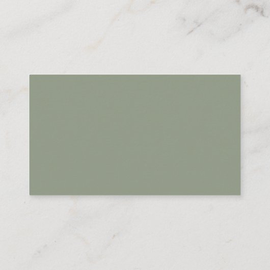 Elegant Sage Green Wedding Drink Voucher Card 名刺 (裏面)
