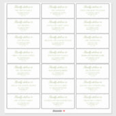 Elegant Sage Green Wedding Guest Address Labels シール (シート)