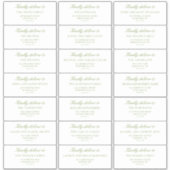 Elegant Sage Green Wedding Guest Address Labels シール (正面)