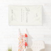 Elegant Sage Green Wedding Welcome Sign 横断幕 (インサイチュ)