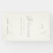 Elegant Sage Green Wedding Welcome Sign 横断幕 (横)