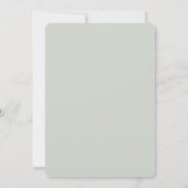Elegant Sage Green White Floral Wedding Invitation 招待状 (裏面)