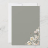 Elegant Sage Green Wildflower Baby Shower  招待状 (裏面)