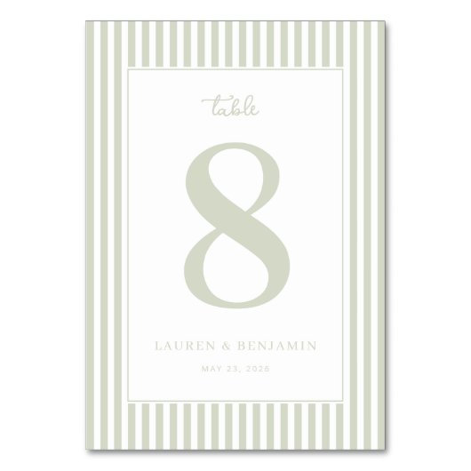 Elegant Sage Infinity Number テーブルナンバー (正面)